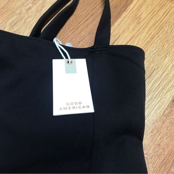 GOOD AMERICAN Black Corset One Piece Swimsuit Sculpt Lace Up Back Size 2X 5 New - Picture 6 of 12